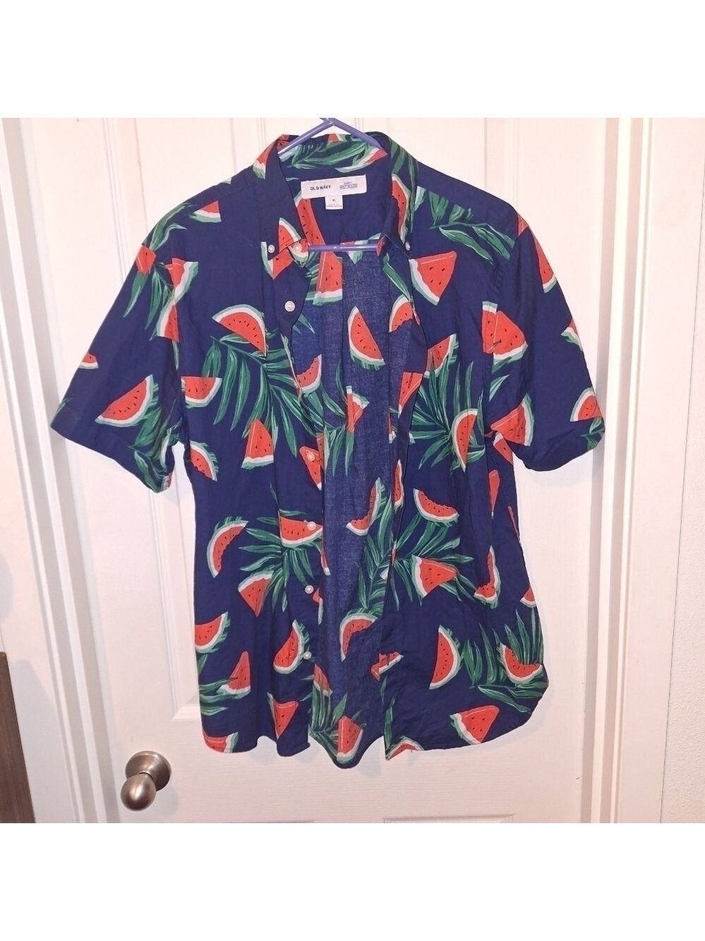 Old Navy Watermelon Button Down Shirt Medium
